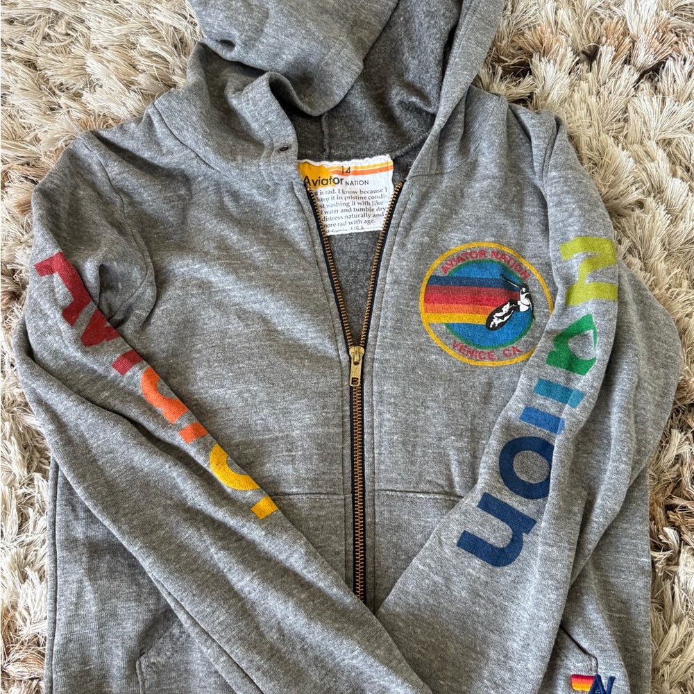 Aviator Nation Gray Kids Zip-up